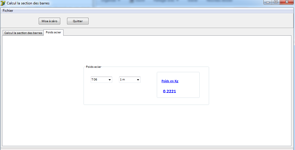 GCIVILSOFT Calcul la section des barres