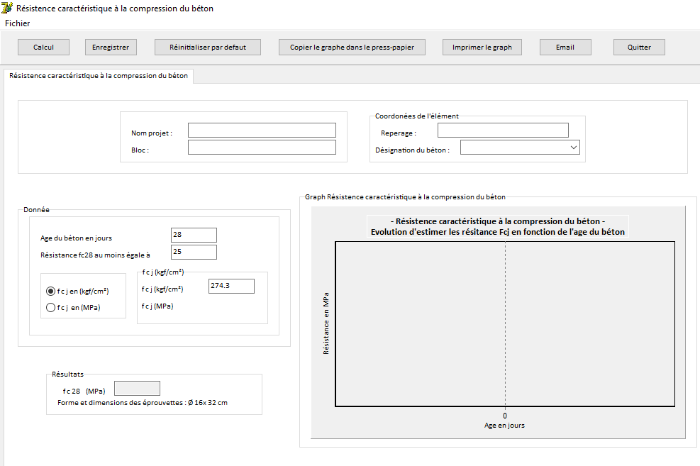 Résistence caractéristique à la compression du béton