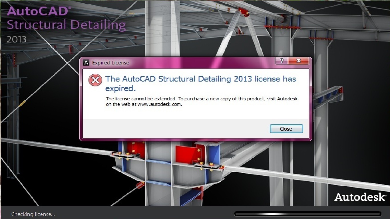 problème de licence sur autocad structure detailing 2013