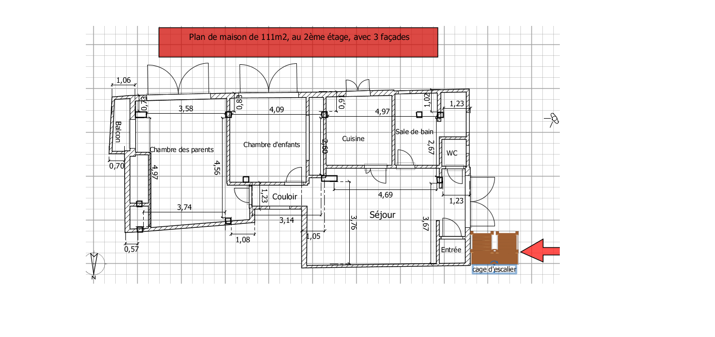 Plan de maison 2eme étage