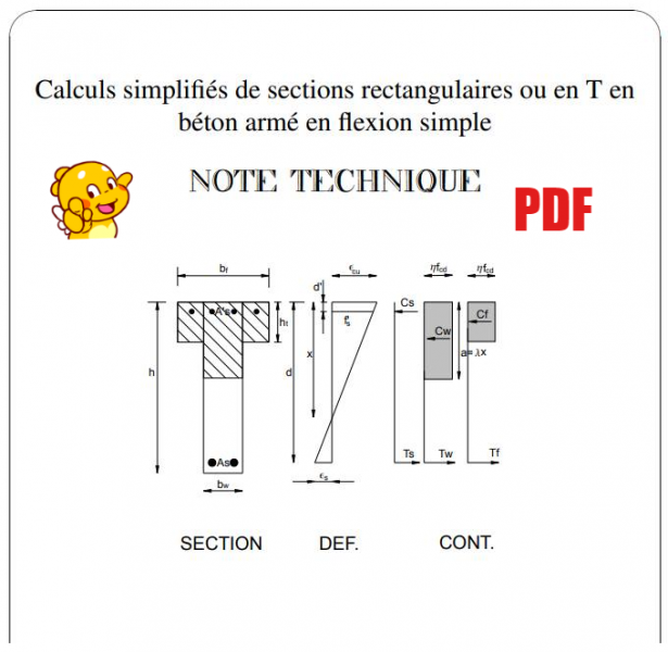 note de calcul simplifiés de sections rectangulaires ou en T en béton armé en flexion simple.png
